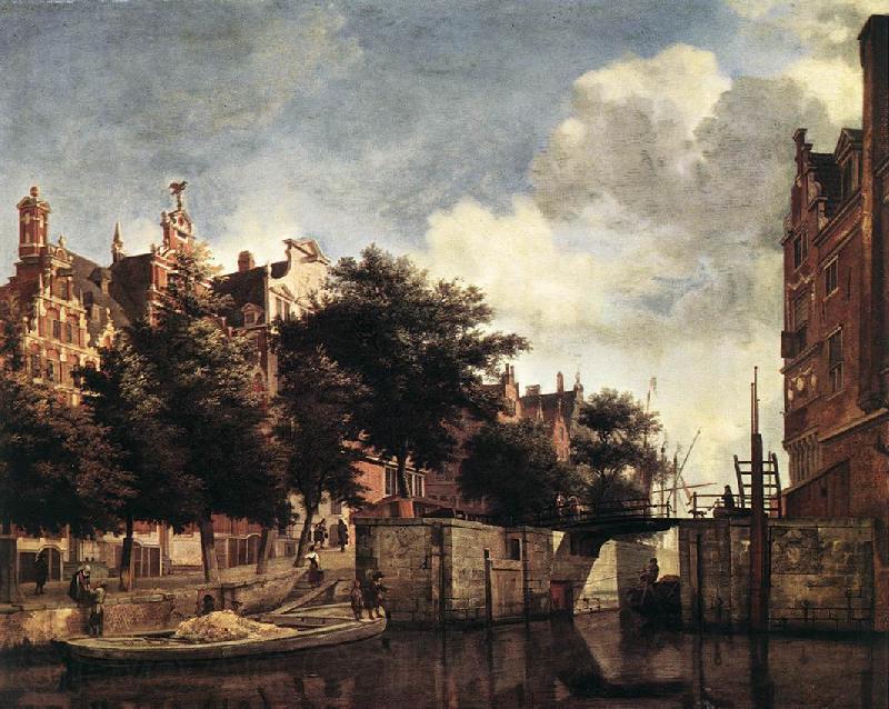 HEYDEN, Jan van der Amsterdam, Dam Square with the Town Hall and the Nieuwe Kerk s